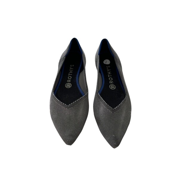 Rothys The Point Womens Slip On Flat Shoes Pointed Toe Dark Gray US Size 9 - Picture 1 of 9